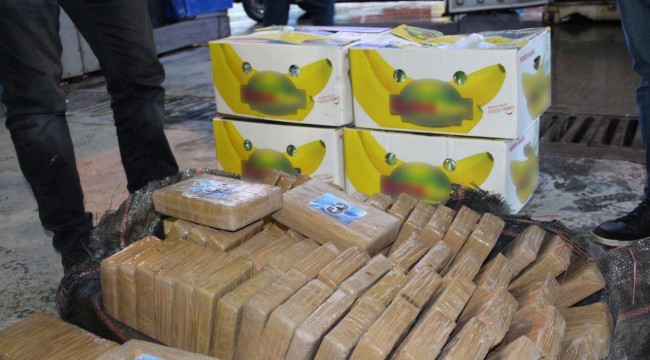 Muz yüklü konteynerden 79 kilo kokain çıktı