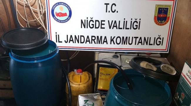 Niğde'de 416 litre kaçak motorin ele geçirildi