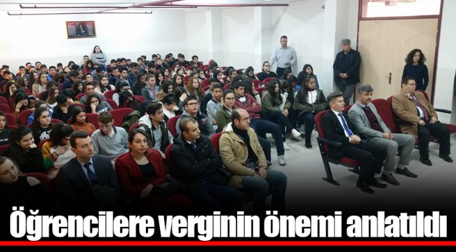 Öğrencilere verginin önemi anlatıldı