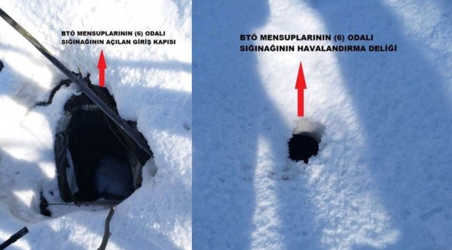 Teröristlere ait 6 odalı sığınak bulundu