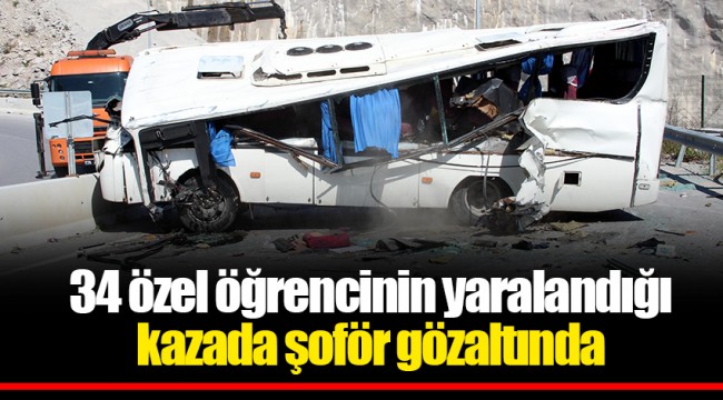 34 özel öğrencinin yaralandığı kazada şoför gözaltında