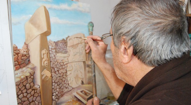 60 yıllık ressam fırça darbeleriyle Şanlıurfa tarihini yaşatıyor
