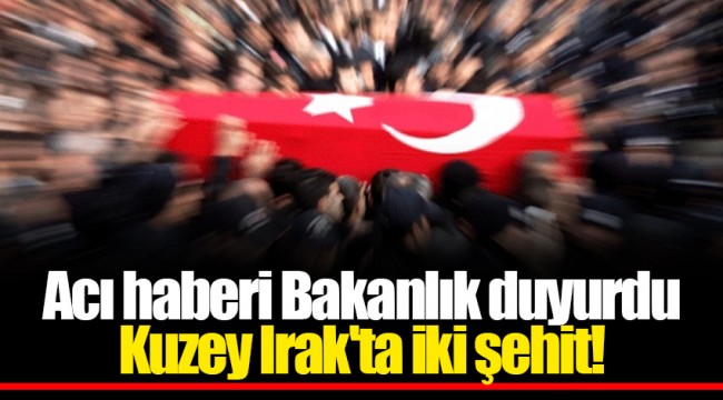 Acı haberi Bakanlık duyurdu... Kuzey Irak'ta iki şehit!