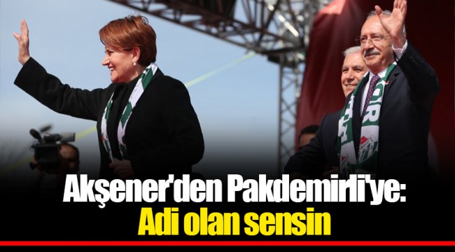 Akşener'den Pakdemirli'ye: Adi olan sensin