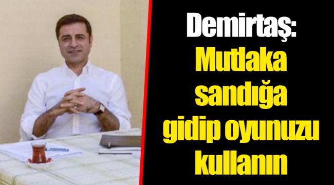 Demirtaş: Mutlaka sandığa gidip oyunuzu kullanın