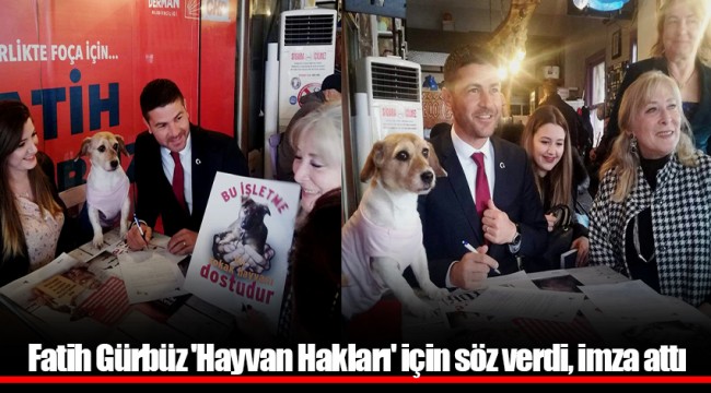 Fatih Gürbüz 'Hayvan Hakları' için söz verdi, imza attı