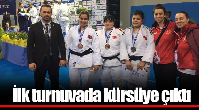 İlk turnuvada kürsüye çıktı