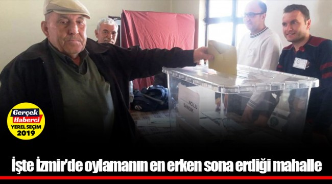İşte İzmir'de oylamanın en erken sona erdiği mahalle