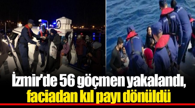 İzmir'de 56 göçmen yakalandı, faciadan kıl payı dönüldü