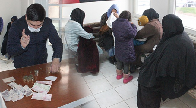 Kadın dilencinin 3 saatlik hasılatı 192 lira
