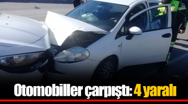 Otomobiller çarpıştı: 4 yaralı