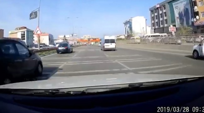 Trafikte yarış kazayla bitti