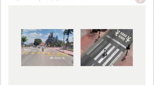 Trafikte yaya önceliği görsellerle destekleniyor