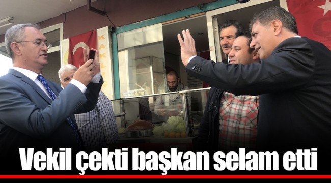 Vekil çekti başkan selam etti