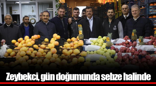 Zeybekci, gün doğumunda sebze halinde