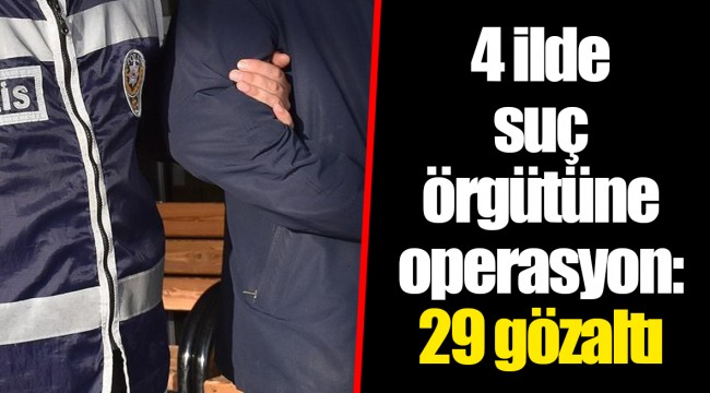 4 ilde suç örgütüne operasyon: 29 gözaltı