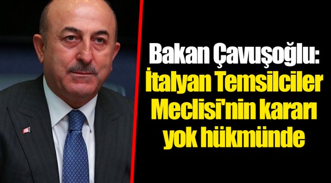 Bakan Çavuşoğlu: İtalyan Temsilciler Meclisi'nin kararı yok hükmünde