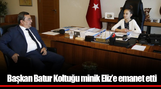 Başkan Batur Koltuğu minik Eliz’e emanet etti