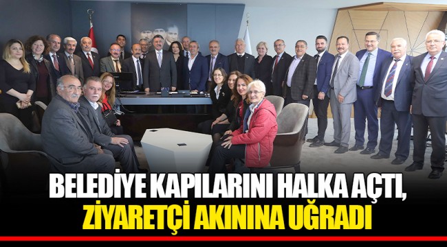 BELEDİYE KAPILARINI HALKA AÇTI, ZİYARETÇİ AKININA UĞRADI