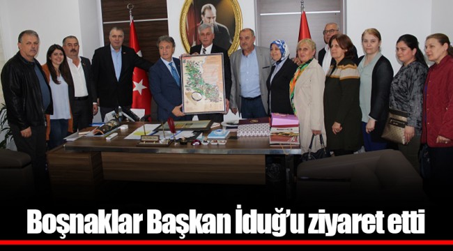 Boşnaklar Başkan İduğ’u ziyaret etti