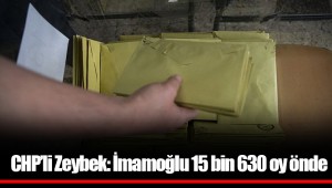 CHP’li Zeybek: İmamoğlu 15 bin 630 oy önde