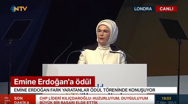 Ekrem İmamoğlu mazbatasını aldı; NTV, CNN Türk ve Habertürk Emine Erdoğan'ın ödülünü yayınladı