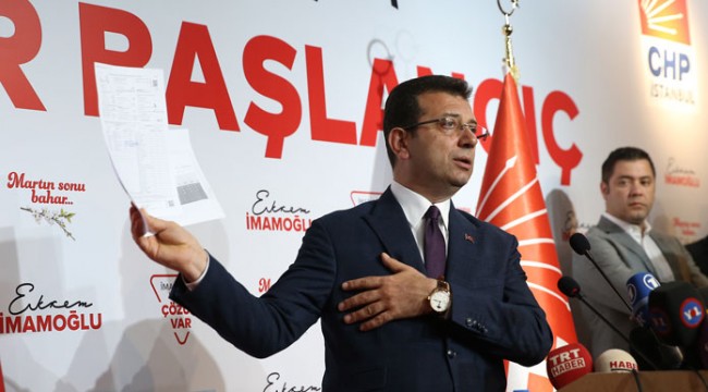 İmamoğlu: 14 ilçede sayımlar bitti, fark 18.871