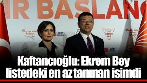 Kaftancıoğlu: Ekrem Bey listedeki en az tanınan isimdi