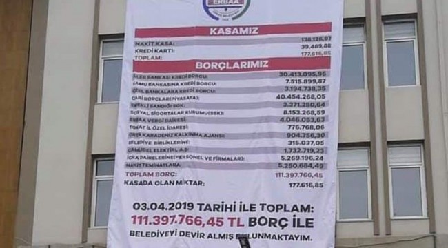 MHP'li başkan AK Partili başkandan kalan borcu ifşa etti