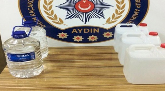 Su damacanasından kaçak içki çıktı
