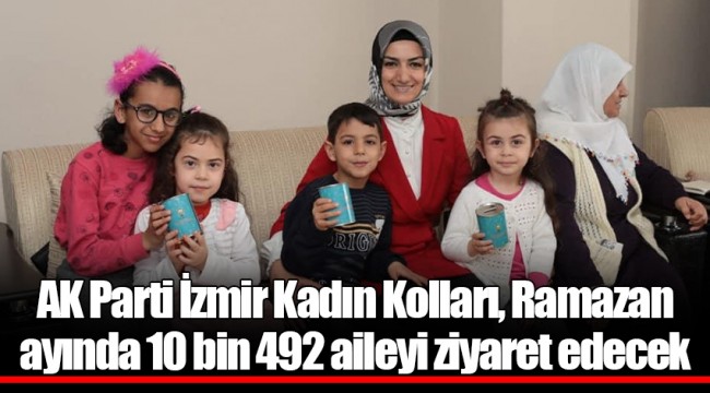 AK Parti İzmir Kadın Kolları, Ramazan ayında 10 bin 492 aileyi ziyaret edecek