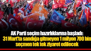 AK Parti seçim hazırlıklarına başladı: 31 Mart'ta sandığa gitmeyen 1 milyon 700 bin seçmen tek tek ziyaret edilecek