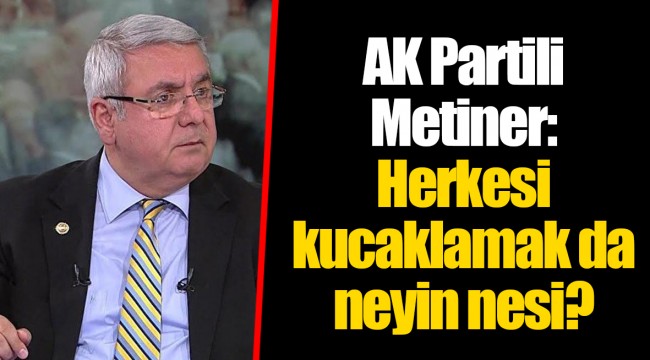 AK Partili Metiner: Herkesi kucaklamak da neyin nesi?
