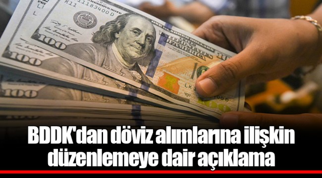 BDDK'dan döviz alımlarına ilişkin düzenlemeye dair açıklama