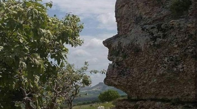 Bu kaya insan yüzünü andırıyor