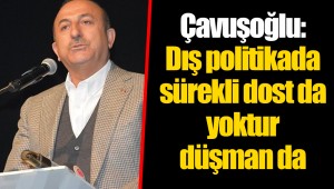 Çavuşoğlu: Dış politikada sürekli dost da yoktur düşman da