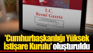 'Cumhurbaşkanlığı Yüksek İstişare Kurulu' oluşturuldu