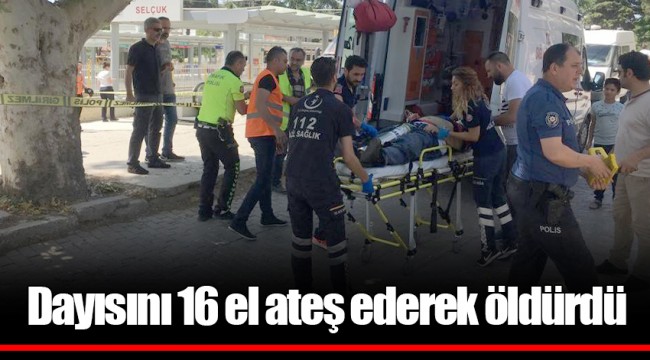 Dayısını 16 el ateş ederek öldürdü