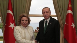Erdoğan, Rusya Federasyon Konseyi Başkanı Matviyenko'yu kabul etti