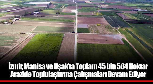 İzmir, Manisa ve Uşak’ta Toplam 45 bin 564 Hektar Arazide Toplulaştırma Çalışmaları Devam Ediyor