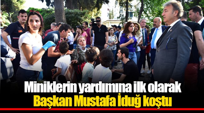Miniklerin yardımına ilk olarak Başkan Mustafa İduğ koştu