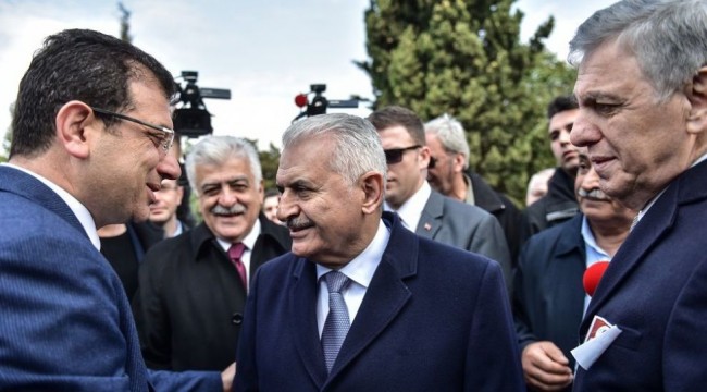 AK Parti ve CHP'li yetkililer İmamoğlu-Yıldırım ortak yayını için bir araya geldi