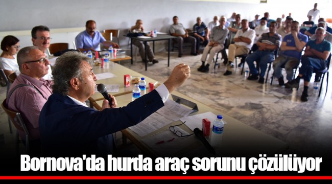 Bornova'da hurda araç sorunu çözülüyor