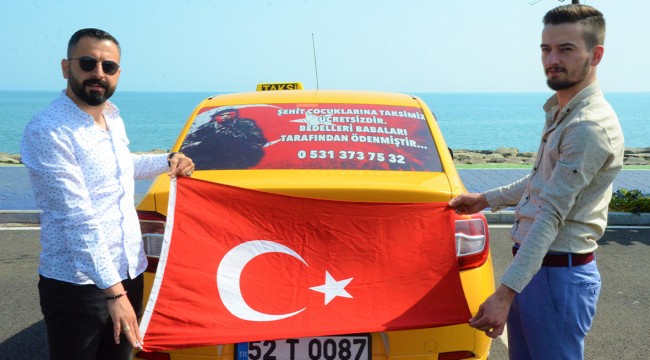 Bu taksi şehit ailelerine ücretsiz