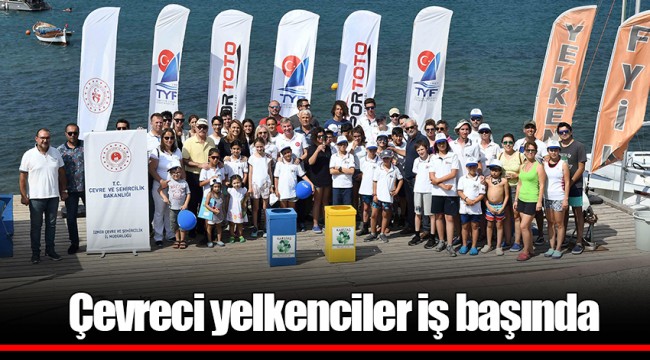 Çevreci yelkenciler iş başında