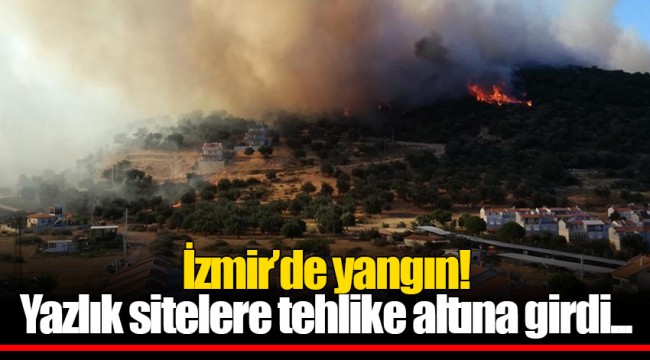 İzmir’de yangın! Yazlık sitelere tehlike altına girdi...