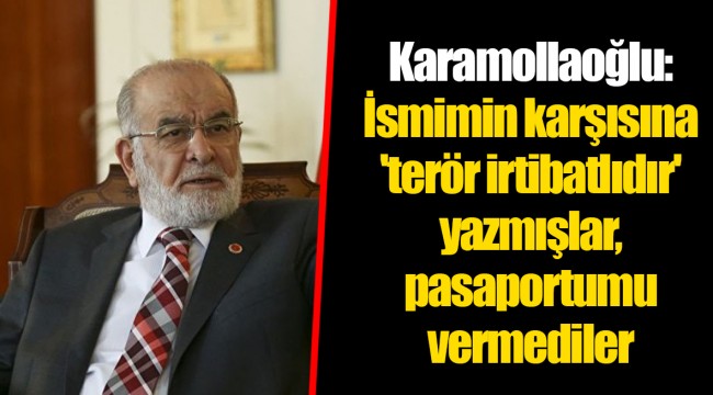Karamollaoğlu: İsmimin karşısına 'terör irtibatlıdır' yazmışlar, pasaportumu vermediler