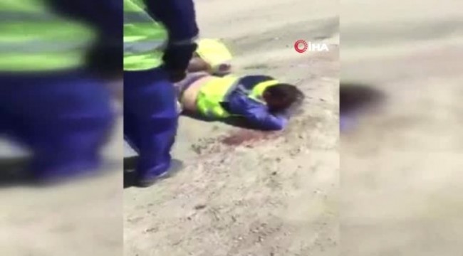 Kazakistan'ın Atırav şehrindeki bir petrol sahasında