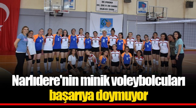 Narlıdere'nin minik voleybolcuları başarıya doymuyor