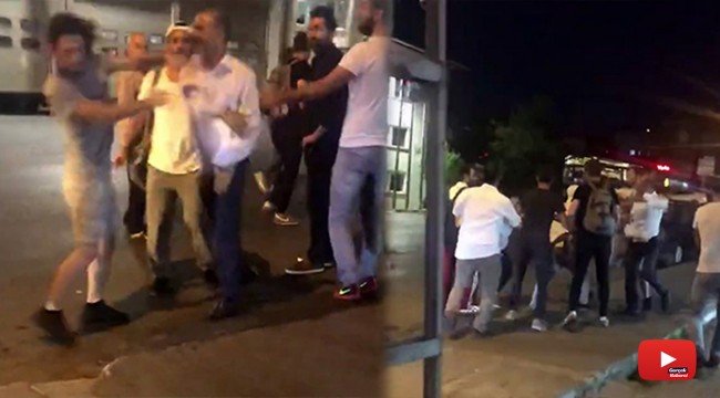 Otobüs şoförü ile yolcuların tekme tokat kavgası kamerada